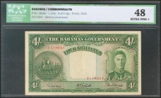 BAHAMAS. 4 Shillings. 1936. (Pick: 9e). ICG48.