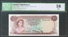 BAHAMAS. 1/2 Dollars. 1968. (Pick: 26a). ICG58.
