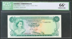 BAHAMAS. 1 Dollar. 1974. (Pick: 35a). ICG66* (light spots at top).