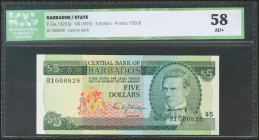 BARBADOS. 5 Dollars. 1973. (Pick: 31a). ICG58.