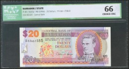 BARBADOS. 20 Dollars. 1996. (Pick: 49). ICG66.