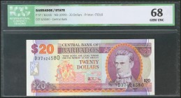 BARBADOS. 20 Dollars. 1999. (Pick: 57). ICG68.