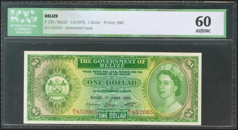 BELIZE. 1 Dollar. 1 June 1975. (Pick: 33b). ICG60.