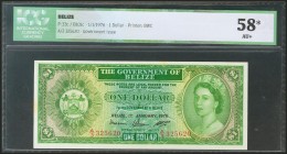 BELIZE. 1 Dollar. 1 January 1976. (Pick: 33c). ICG58* (stains at top and left).