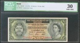 BELIZE. 10 Dollars. 1 January 1976. (Pick: 36c). ICG30.
