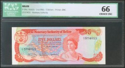 BELIZE. 5 Dollars. 1 June 1980. (Pick: 39a). ICG66.