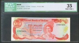 BELIZE. 5 Dollars. 1 January 1987. (Pick: 47a). ICG35.