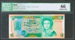BELIZE. 1 Dollar. 1 May 1990. (Pick: 51). ICG66.