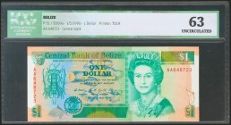 BELIZE. 1 Dollar. 1 May 1990. (Pick: 51). ICG63.