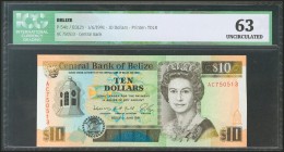 BELIZE. 10 Dollars. 1 June 1991. (Pick: 54b). ICG63.