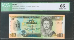BELIZE. 10 Dollars. 1 March 1996. (Pick: 59). ICG66.