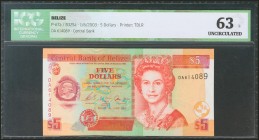 BELIZE. 5 Dollars. 1 June 2003. (Pick: 67a). ICG63.