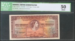 BERMUDA. 5 Shillings. 1 May 1957. (Pick: 18b). ICG50.