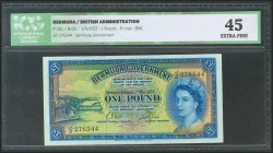 BERMUDA. 1 Pound. 1 May 1957. (Pick: 20c). ICG45.