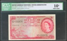 BRITISH CARIBBEAN TERRITORIES. 1 Dollar. 1958. (Pick: 7c). ICG10* (washed)