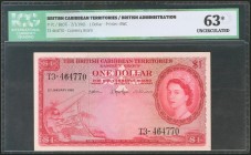 BRITISH CARIBBEAN TERRITORIES. 1 Dollar. 1961. (Pick: 7c). ICG63* (tiny spot bottom right).