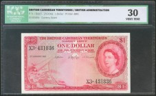 BRITISH CARIBBEAN TERRITORIES. 1 Dollar. 1961. (Pick: 7c). ICG30.
