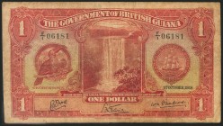 BRITISH GUIANA. 1 Dollar. 1 October 1938. (Pick: 12b). Good.