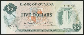 BRITISH GUIANA. 5 Dollars. 1966. (Pick: 22c). Uncirculated.