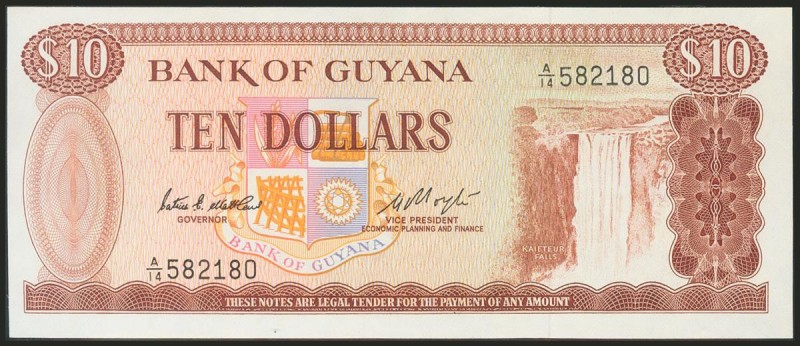 BRITISH GUIANA. 10 Dollars. 1966. (Pick: 23c). Uncirculated.