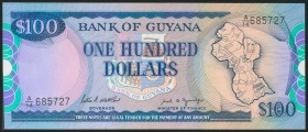 BRITISH GUIANA. 100 Dollars. 1989. (Pick: 28). Uncirculated.