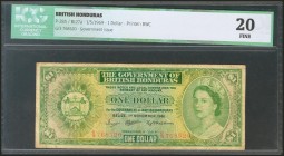 BRITISH HONDURAS. 1 Dollar. 1 November 1961. (Pick: 28b). ICG20.