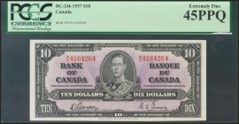 CANADA. 10 Dollars. 1954. (Pick: 61b). PCGS45PPQ.