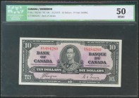 CANADA. 10 Dollars. 2 January 1937. (Pick: 61c). ICG50.