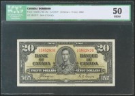 CANADA. 20 Dollars. 2 January 1937. (Pick: 62c). ICG50.