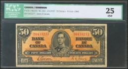 CANADA. 50 Dollars. 2 January 1937. (Pick: 63b). ICG25.