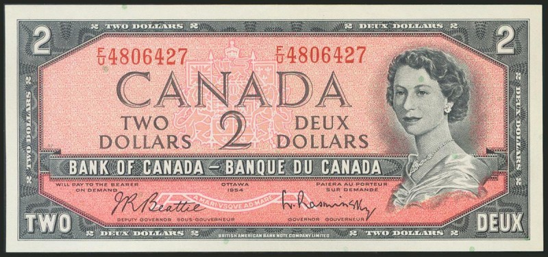 CANADA. 2 Dollars. 1954. (Pick: 76b). Uncirculated.