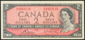 CANADA. 2 Dollars. 1954. (Pick: 76c). Extremely fine.