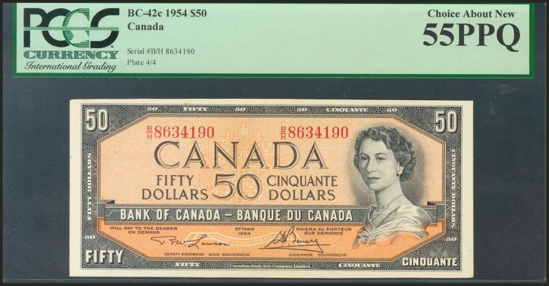 CANADA. 50 Dollars. 1954. (Pick: 81c). PCGS55PPQ.