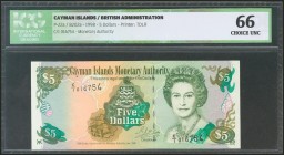 CAYMAN ISLANDS. 5 Dollars. 1998. (Pick: 22a). ICG66.