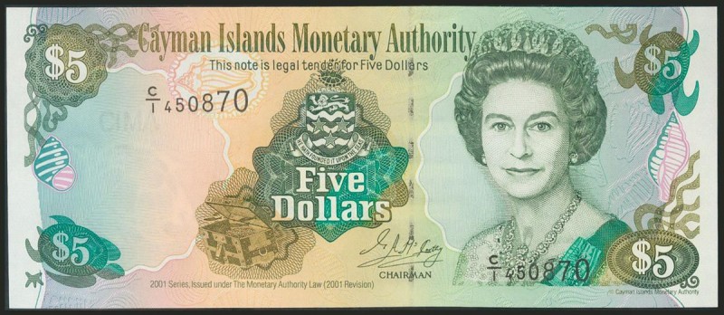 CAYMAN ISLANDS. 5 Dollars. 2001. (Pick: 27). Uncirculated.