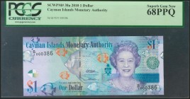 CAYMAN ISLANDS. 1 Dollar. 2010. (Pick: 38a). PCGS68PPQ