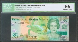 CAYMAN ISLANDS. 5 Dollars. 2010. (Pick: 39a). ICG66.