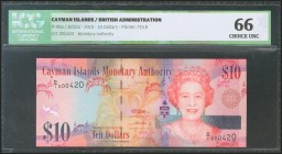 CAYMAN ISLANDS. 10 Dollars. 2010. (Pick: 40a). ICG66.