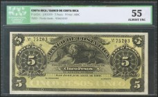 COSTA RICA. BANCO DE COSTA RICA. 5 Pesos. 1 April 1899. (Pick: s163r1). ICG55.