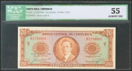 COSTA RICA. 20 Colones. 27 August 1968. (Pick: 231a). ICG55.