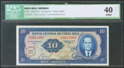 COSTA RICA. 10 Colones. 24 May 1974. Commemorative issued. (Pick: 242). ICG40.