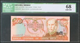 COSTA RICA. 500 Colones. 20 March 1985. Commemorative issue. (Pick: 249b). ICG68.
