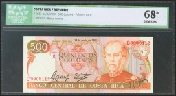 COSTA RICA. 500 Colones. 14 June 1989. (Pick: 255). ICG68* (minor spot on back).
