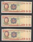 CUBA. Set of 9 banknotes of 3 Pesos. 1995. Someones of them correlatives. (Pick: 113). Uncirculated.