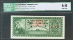CURAÇAO. 10 Gulden. 1943. Specimen. (Pick: 26s). ICG68.