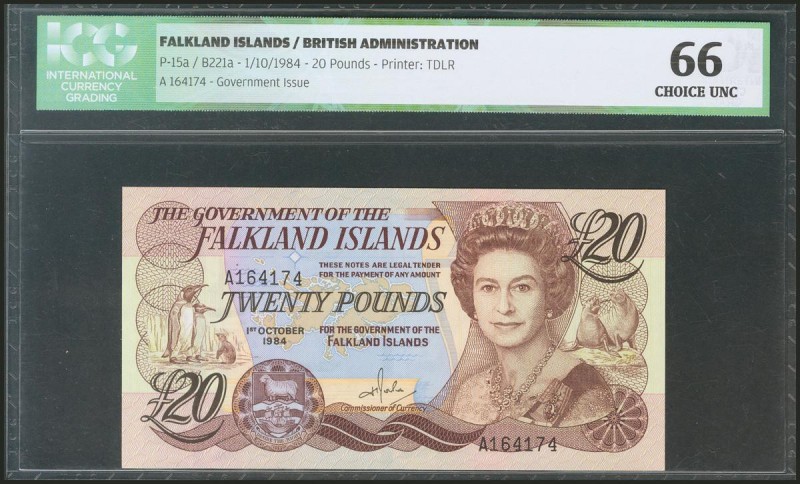 FALKAND ISLANDS. 20 Pounds. 1 October 1984. (Pick: 15a). ICG66.