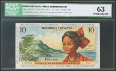 FRENCH ANTILLES. 10 Francs. 1964. (Pick: 8b). ICG63.