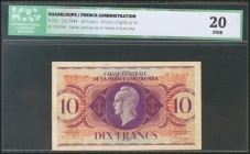GUADELOUPE. 10 Francs. 2 February 1944. (Pick: 27a). ICG20.