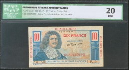 GUADELOUPE. 10 Francs. 1947. (Pick: 32). ICG20.