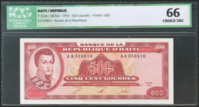 HAITI. 500 Gourdes. 1993. (Pick: 264a). ICG66.